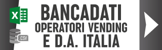 Aziende VENDING Dati Excel xls csv tabella campi indirizzo email sito web gestori distribuzione Automatica