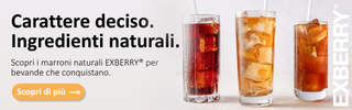 EXBERRY – Carattere deciso. Ingredienti naturali. Scopri i marroni naturali per bevande che conquistano.