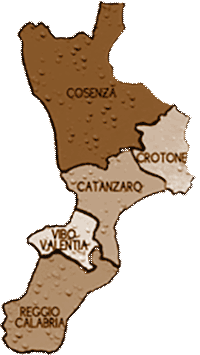 mappa CALABRIA cartina