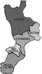 mappa CALABRIA cartina