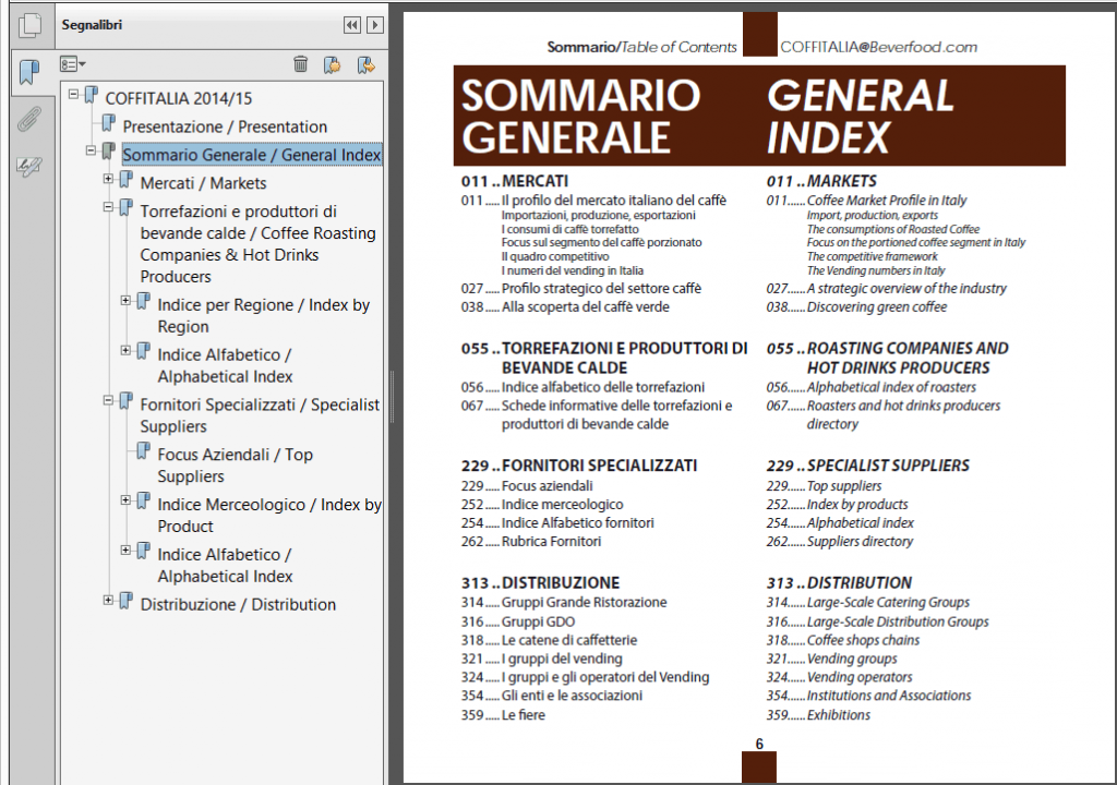 indici Annuario Coffitalia 14-15