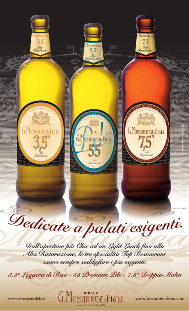 Birra Menabrea Bottiglia top resturant