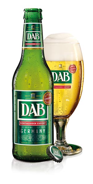 DAB-bottiglia e bicchiere