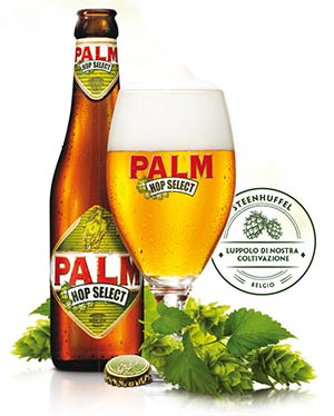 palm hop select birra bottiglia e bicchiere