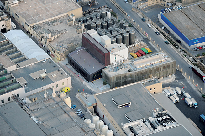 Foto dall'alto di Farsons Brewery