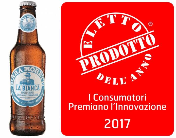 Birra Moretti La Bianca - Logo Eletto prodotto dell'anno 2017