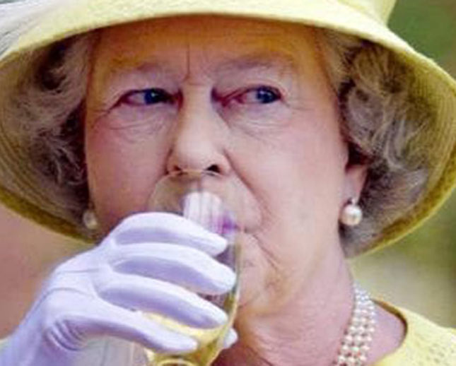 Regina Elisabetta Inghilterra vino