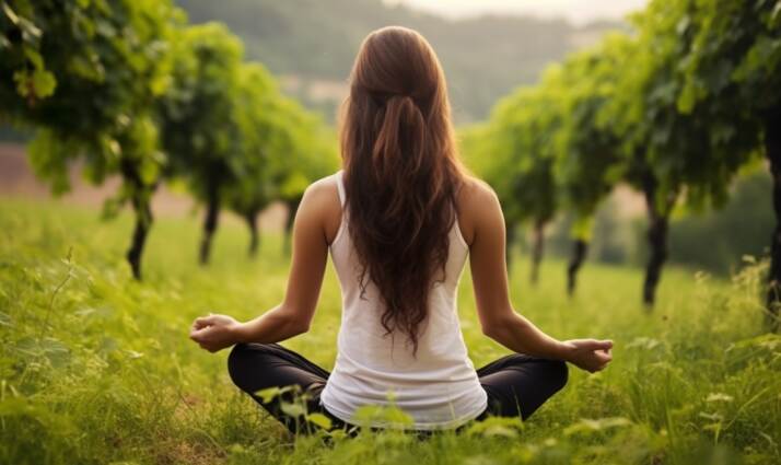 Yoga in vigneto