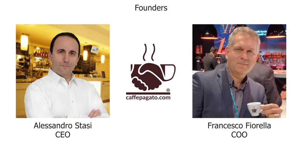 I fondatori di Caffepagato: Alessandro Stasi (CEO) e Francesco Fiorella (COO