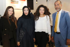 Antonia Trucillo, Muzna Al Otaiba, Andrea Trucillo e Younis Al Bishari, general manager MHAO Group