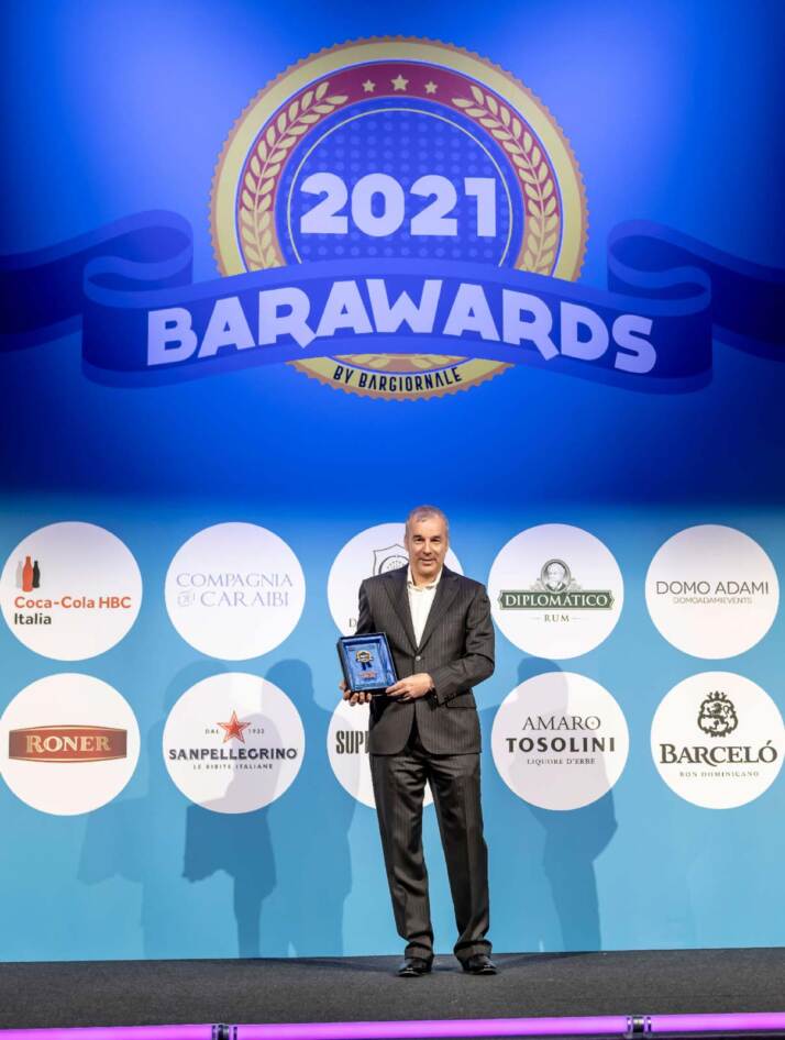 Andreas Fellin presidente di Fonte Plose alla Premiazione BarAwards per le bibite BioPlose