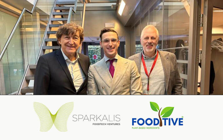 Da sinistra: Daniel Malcorps, President of the Board of Sparkalis; Moayad Abushokhedim, Fooditive CEO & Founder; Filip Arnaut, Managing Director of Sparkalis