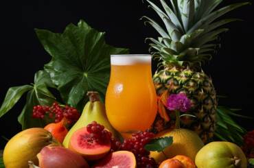 Neipa Beer and tropica fruit
