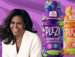 Michelle Obama lancia PLEZi, linea di bevande salutari per bambini e adolescenti