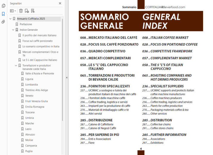 Indici Annuario Coffitalia 2025