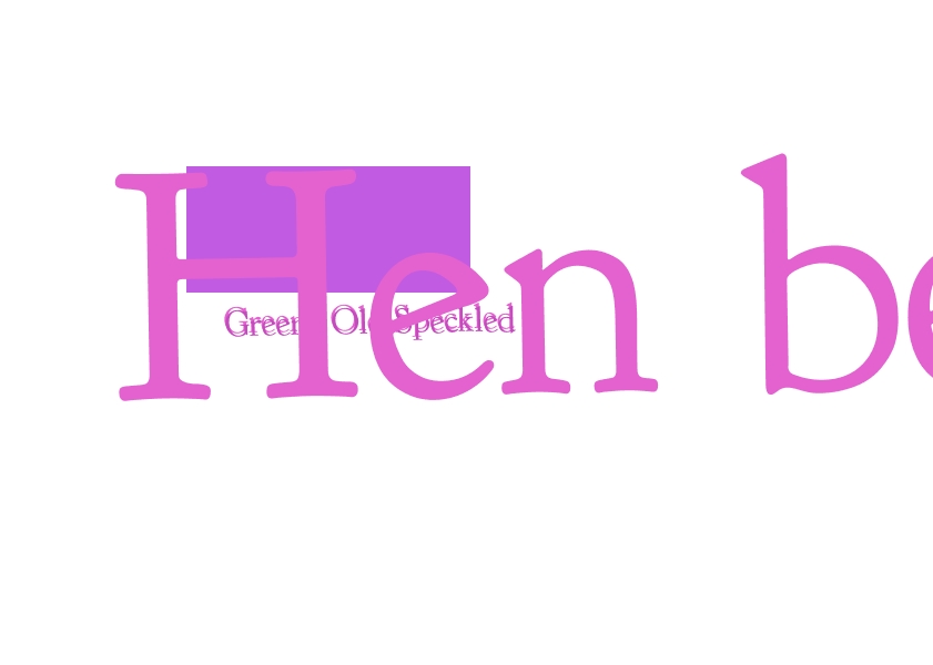 immagine Greene Old Speckled Hen