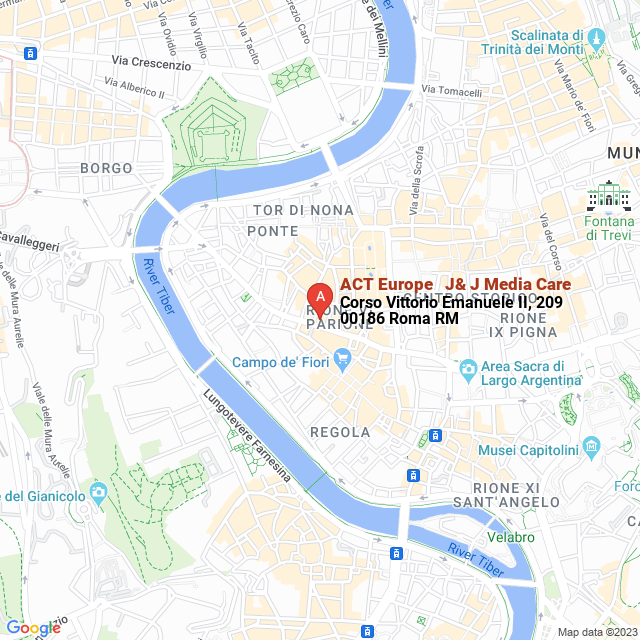 apri la mappa di ACT Europe - J& J Media Care