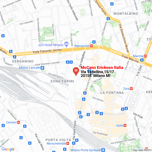 apri la mappa di McCann Erickson Italia