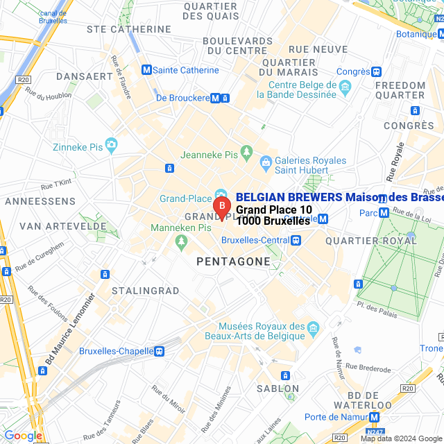 apri la mappa di BELGIAN BREWERS Maison des Brasseurs