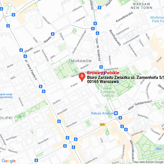 apri la mappa di Browary Polskie