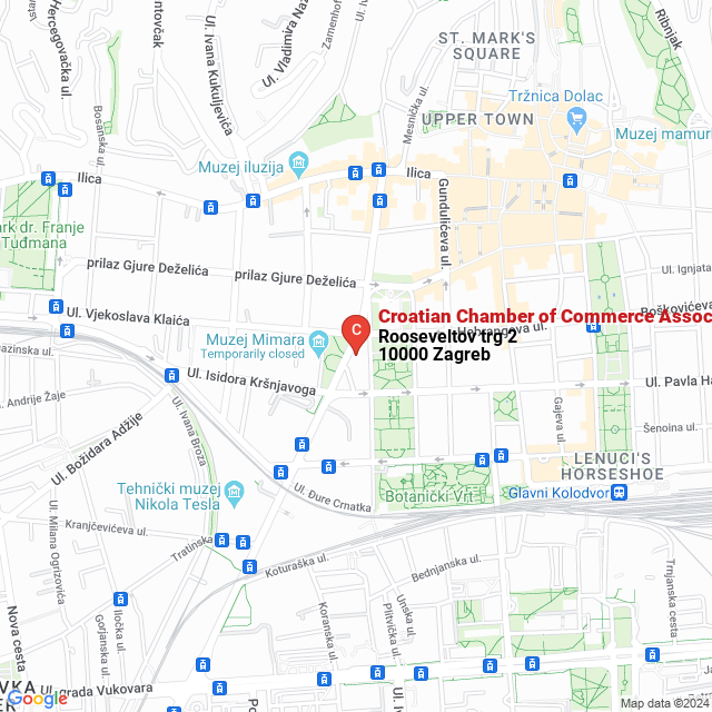 apri la mappa di Croatian Chamber of Commerce Association of beer, malt and hop producers