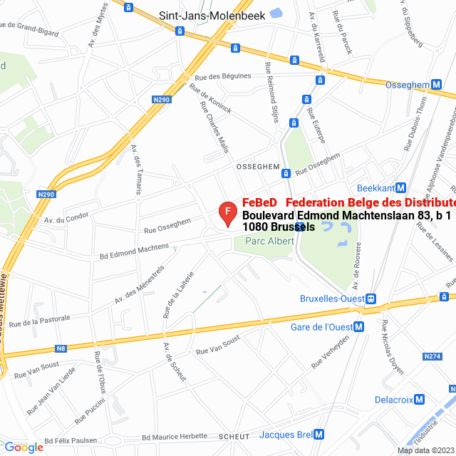 apri la mappa di FeBeD - Federation Belge des Distributeurs en Boissons / Federatie van Belgische Drankenhandelaars