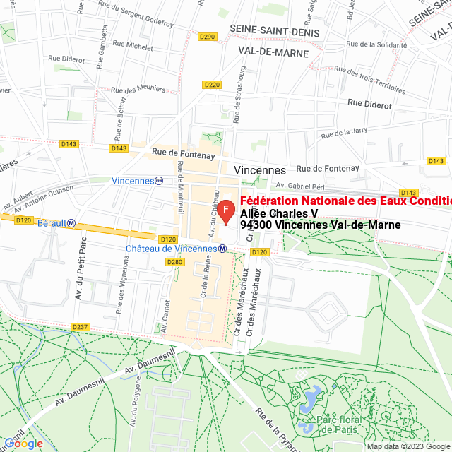 apri la mappa di Fédération Nationale des Eaux Conditionnées et Embouteillées