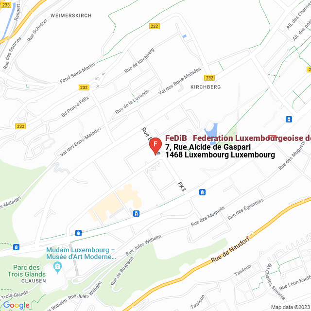 apri la mappa di FeDiB - Federation Luxembourgeoise des Distributeurs de Boissons