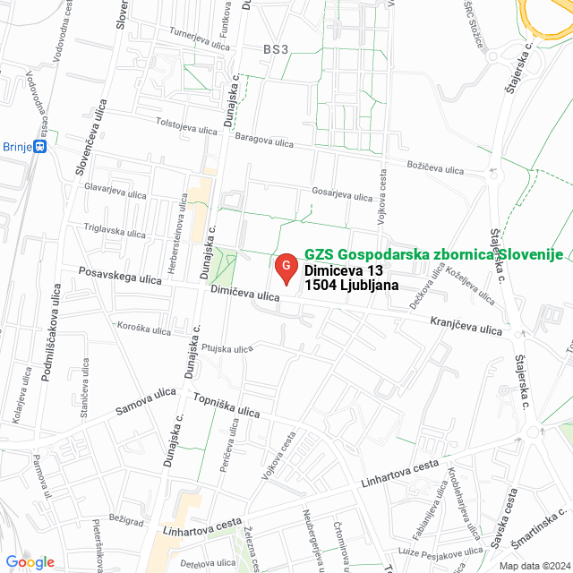 apri la mappa di GZS Gospodarska zbornica Slovenije