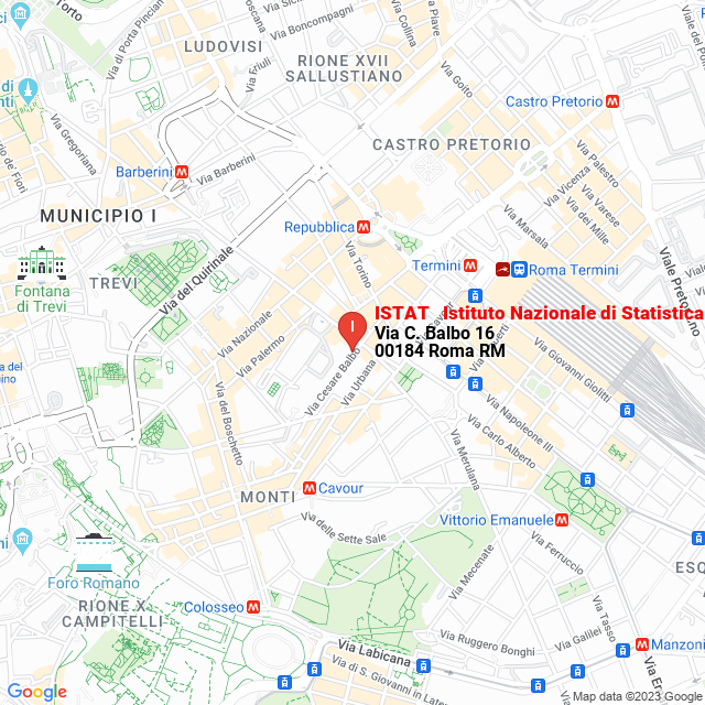 apri la mappa di ISTAT - Istituto Nazionale di Statistica
