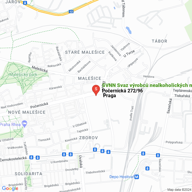 apri la mappa di SVNN Svaz výrobců nealkoholických nápojů