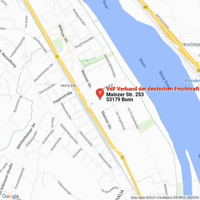 apri la mappa di VdF Verband der deutschen Fruchtsaft-Industrie