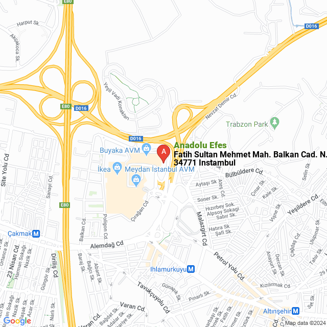 apri la mappa di Anadolu Efes