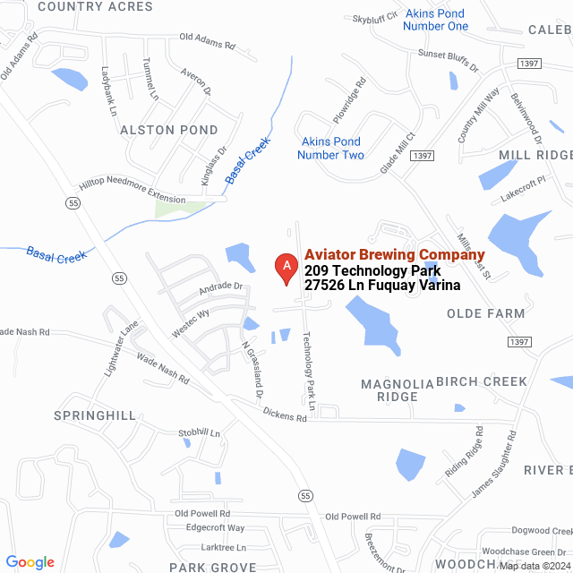 apri la mappa di Aviator Brewing Company
