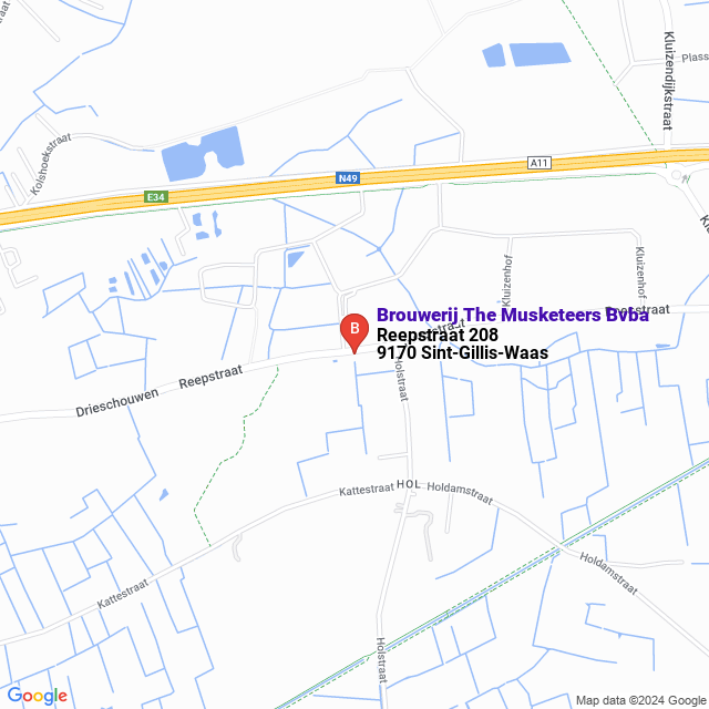 apri la mappa di Brouwerij The Musketeers Bvba