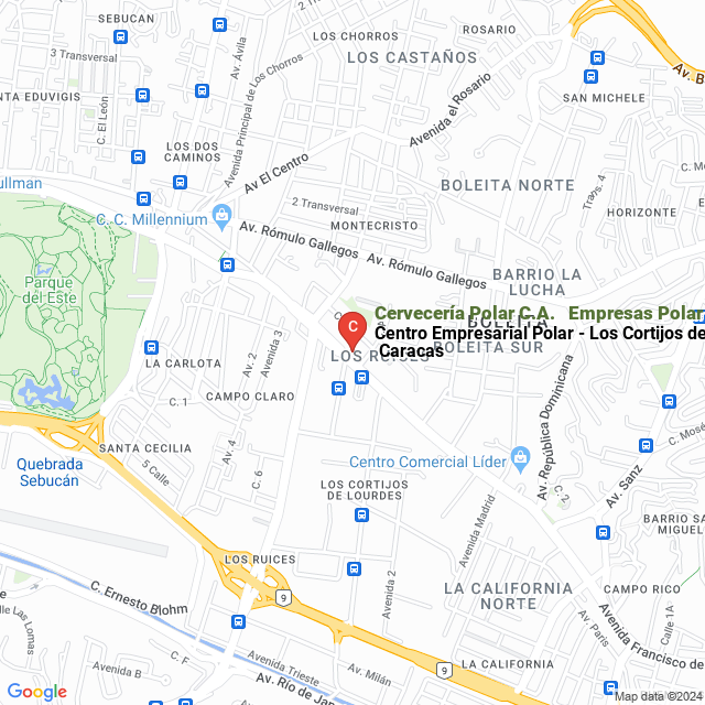 apri la mappa di Cervecería Polar C.A. - Empresas Polar