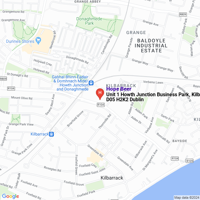 apri la mappa di Hope Beer