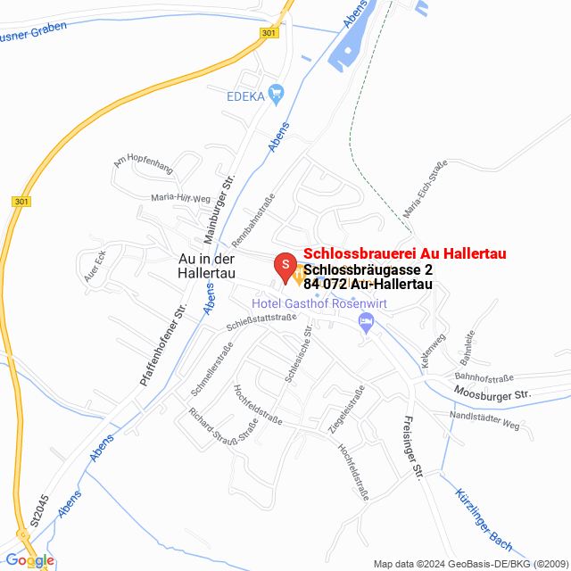 apri la mappa di Schlossbrauerei Au-Hallertau