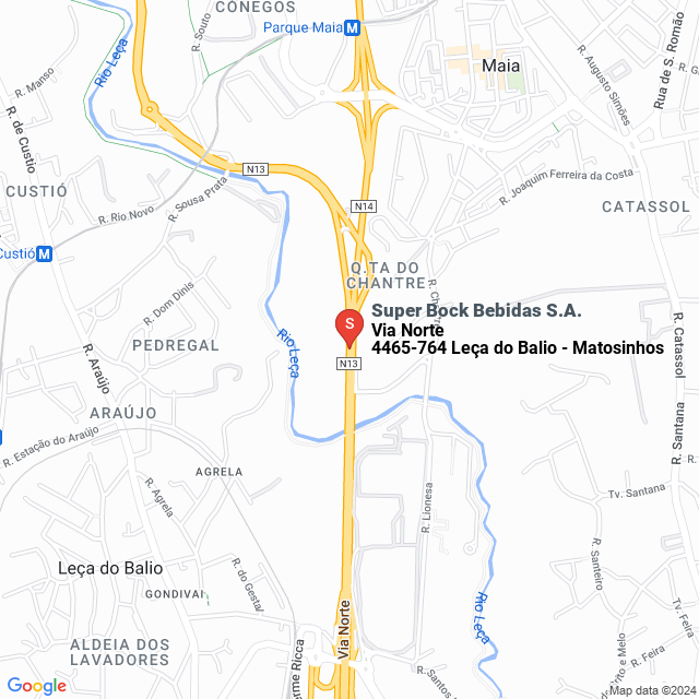 apri la mappa di Super Bock Bebidas S.A.