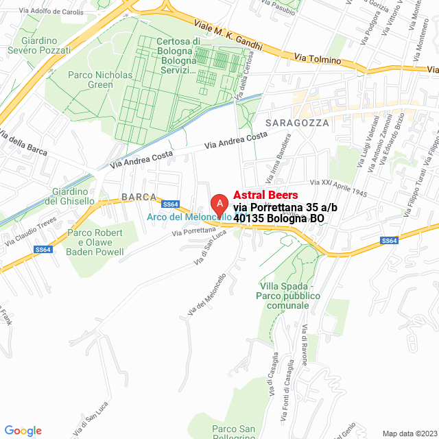 apri la mappa di Astral Beers