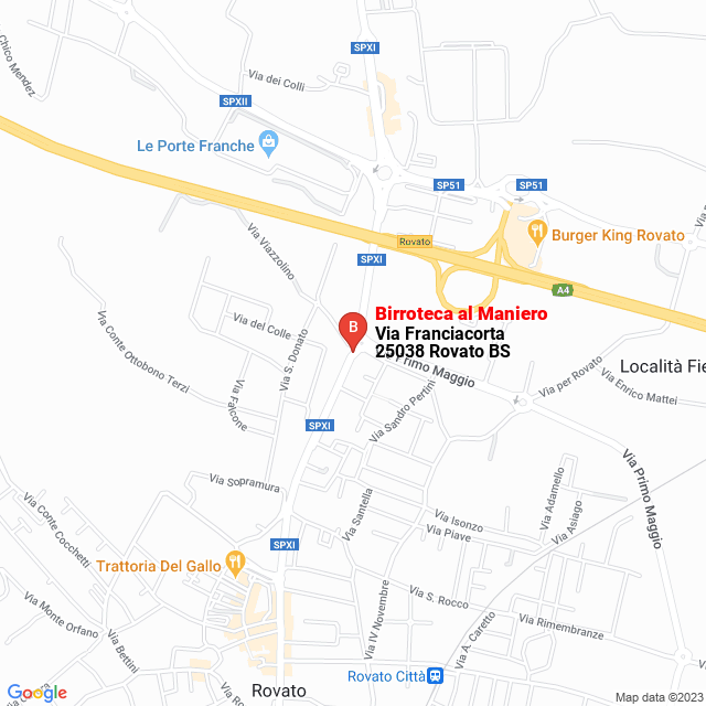 apri la mappa di Birroteca al Maniero