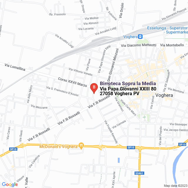 apri la mappa di Birroteca Sopra la Media