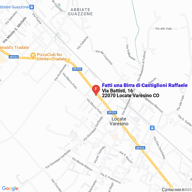 apri la mappa di Fatti una Birra di Castiglioni Raffaele