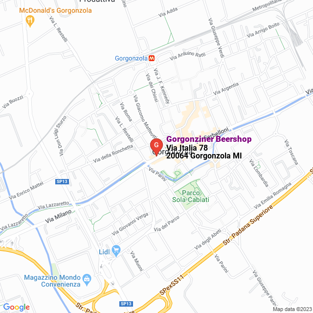 apri la mappa di Gorgonziner Beershop