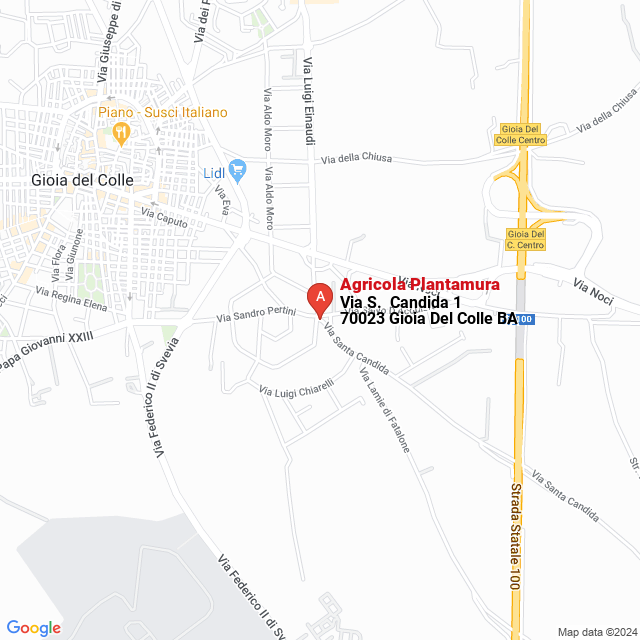 apri la mappa di Agricola Plantamura