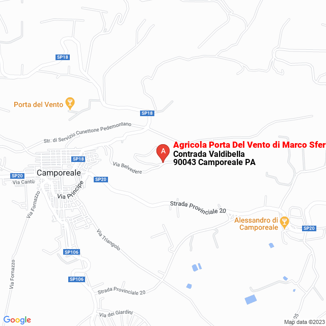 apri la mappa di Agricola Porta Del Vento di Marco Sferlazzo