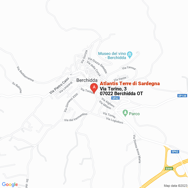 apri la mappa di Atlantis Terre di Sardegna