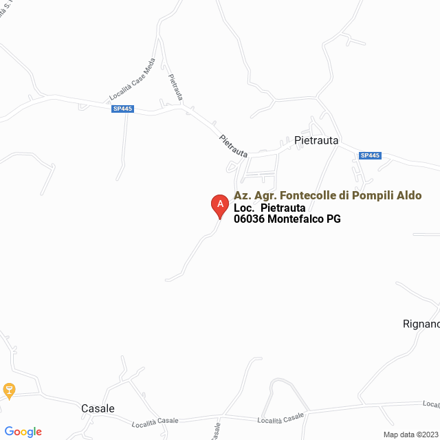 apri la mappa di Az. Agr. Fontecolle di Pompili Aldo