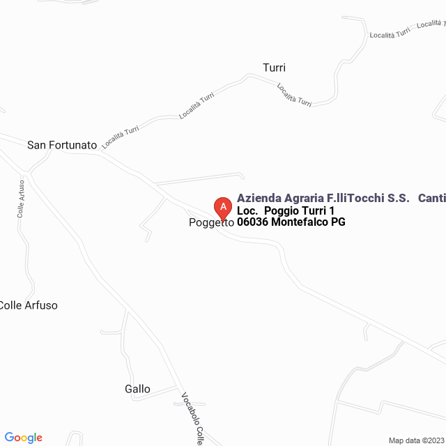apri la mappa di Azienda Agraria F.lliTocchi S.S. - Cantina Poggio Turri