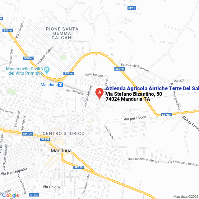 apri la mappa di Azienda Agricola Antiche Terre Del Salento